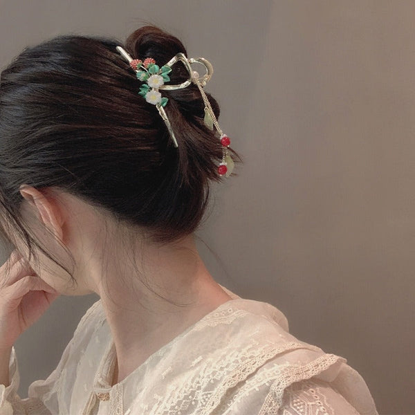 Sweetheart Dripping Oil Colourful Strawberry Shark Clip Alloy Hair Accessory Hair Accessories