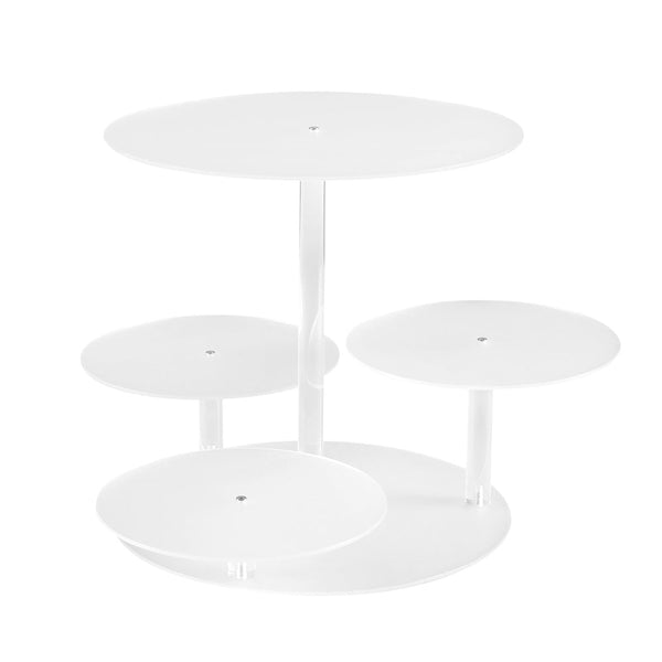 5 Star Chef Cake Stand Tiers Acrylic Holder Display Round Clear Wedding Party Wedding Cake Stands & Plates