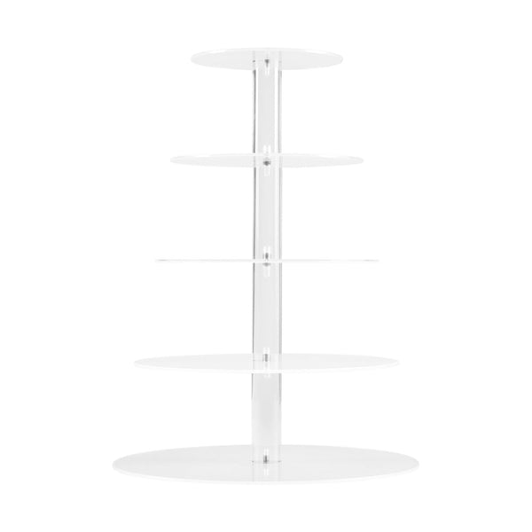 5 Star Chef Cake Stand Tiers Acrylic Holder Display Round Clear Wedding Party Wedding Cake Stands & Plates