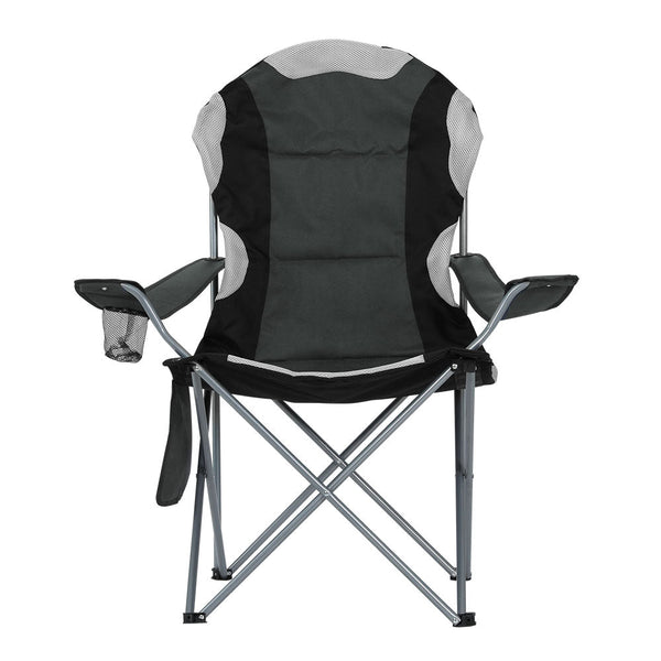 Weisshorn Camping Folding Chair Portable Outdoor Hiking Fishing Picnic Grey 2Pcs Camping Chairs