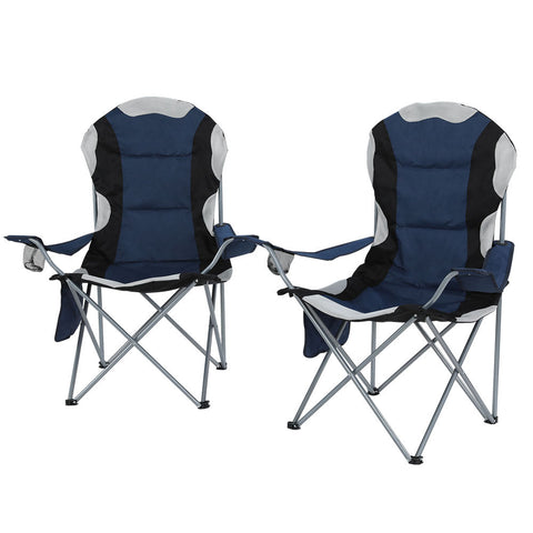 Weisshorn Camping Folding Chair Portable Outdoor Hiking Fishing Picnic Navy 2Pcs Camping Chairs