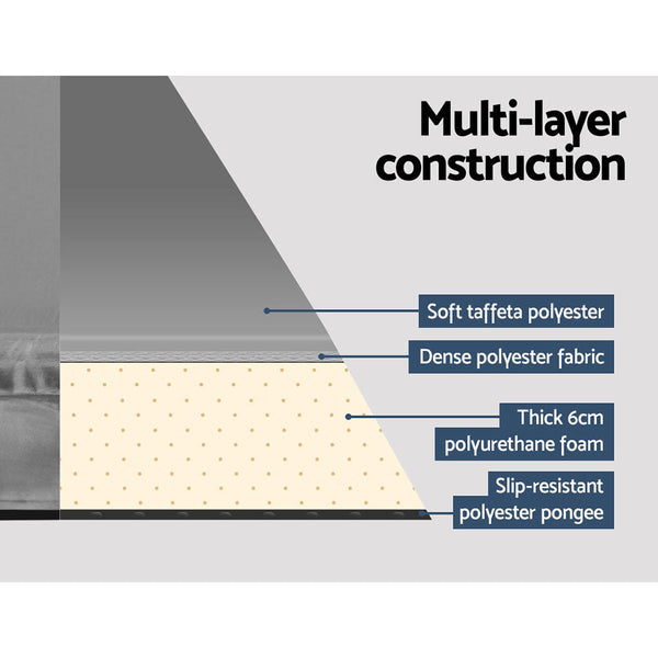 Weisshorn Self Inflating Mattress Camping Sleeping Air Bed Pad Single Grey Inflatable Mattresses & Airbeds