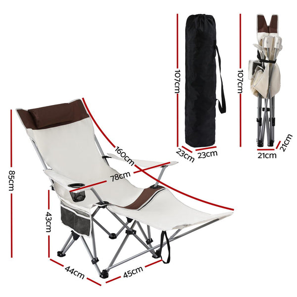 Weisshorn Camping Chair Reclining Adjustable Portable Outdoor Folding Lightweight Camping Chairs