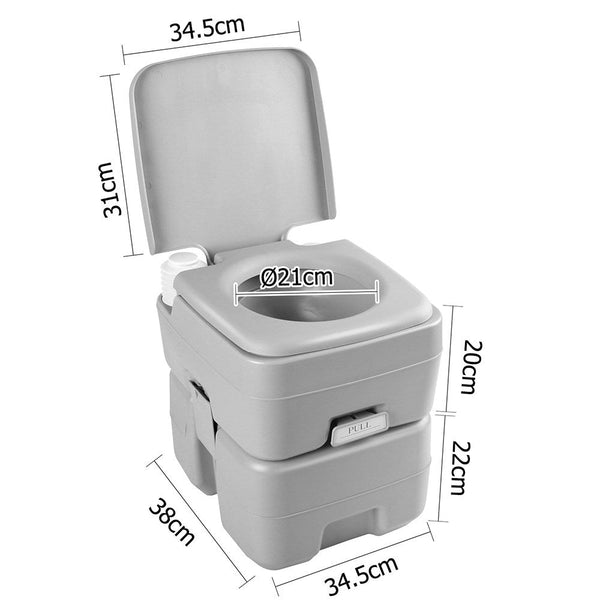 Weisshorn 20L Portable Camping Toilet Outdoor Flush Potty Boating Portable Toilets & Accessories