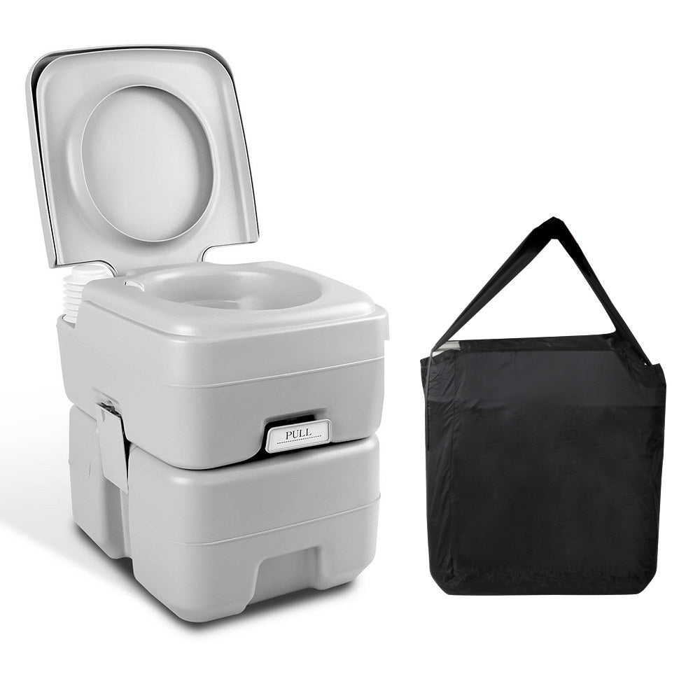 Weisshorn 20L Portable Camping Toilet Outdoor Flush Potty Boating With Bag Portable Toilets & Accessories