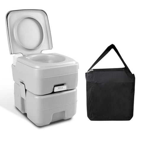 Weisshorn 20L Portable Camping Toilet Outdoor Flush Potty Boating With Bag Portable Toilets & Accessories