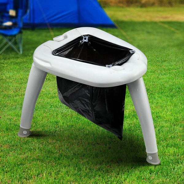 Weisshorn Portable Folding Toilet Camping Outdoor Caravan Plastic Bag Portable Toilets & Accessories
