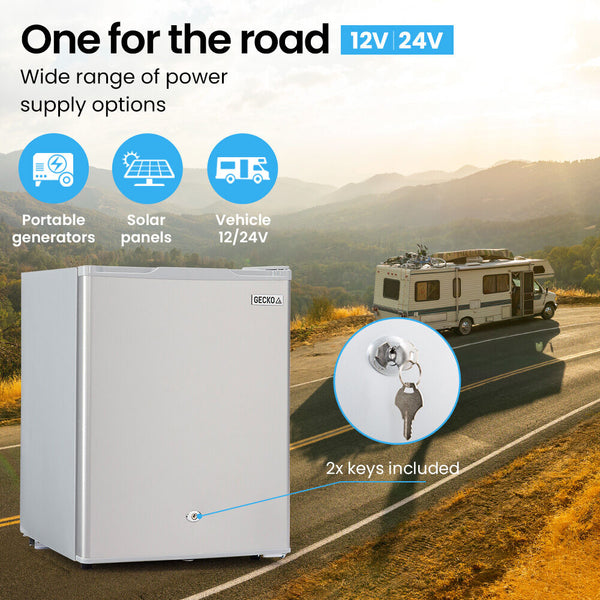 Gecko 70L Fridge Freezer For Car Camping Caravans Fridges Refrigerator Cooler 12V/24V/240V Portable Fridges