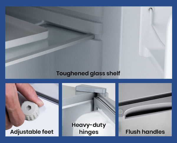 Gecko 57L Camping Bar Fridge With Freezer 12V/24V/240V Portable Fridges