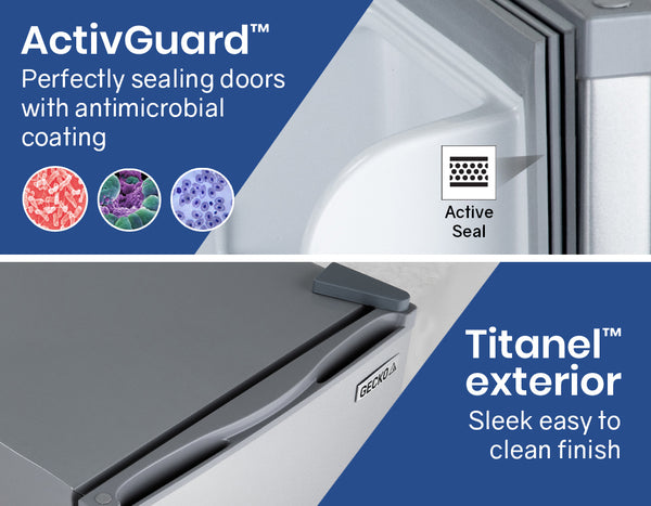 Gecko 57L Camping Bar Fridge With Freezer 12V/24V/240V Portable Fridges