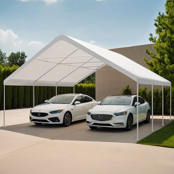 Instahut Carports 6X6m Carport Kits Steel Shelter Gazebo Canopy Garage Portable Garden Shed Shade Sails