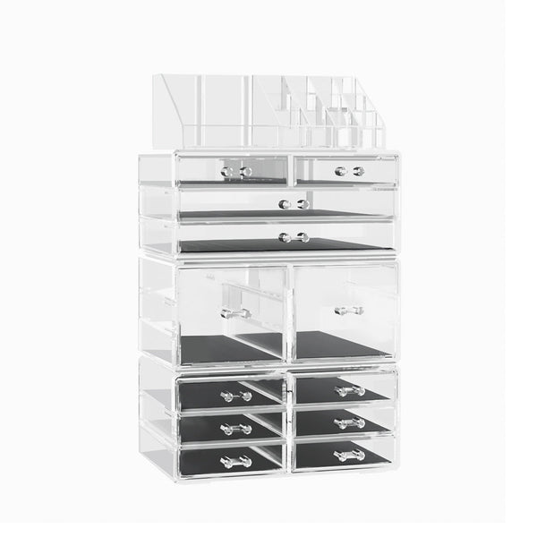Embellir Makeup Case Acrylic Cosmetic Organizer Storage Box Jewellery Holder Makeup Bags & Cases