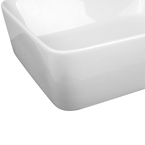 Cefito Bathroom Basin Ceramic Vanity Sink Hand Wash Bowl 48X37cm White Bathroom Sinks