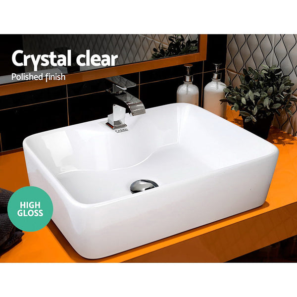 Cefito Bathroom Basin Ceramic Vanity Sink Hand Wash Bowl 48X38cm Bathroom Sinks