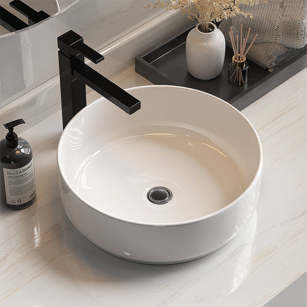 Cefito Bathroom Basin Ceramic Vanity Sink Hand Wash Bowl 35X12cm Bathroom Sinks