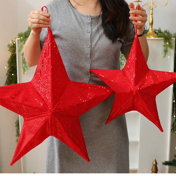 Folding Tree Top Star Christmas Decorationlarge Size Decorations Window Hanging Ornament Seasonal Decorations