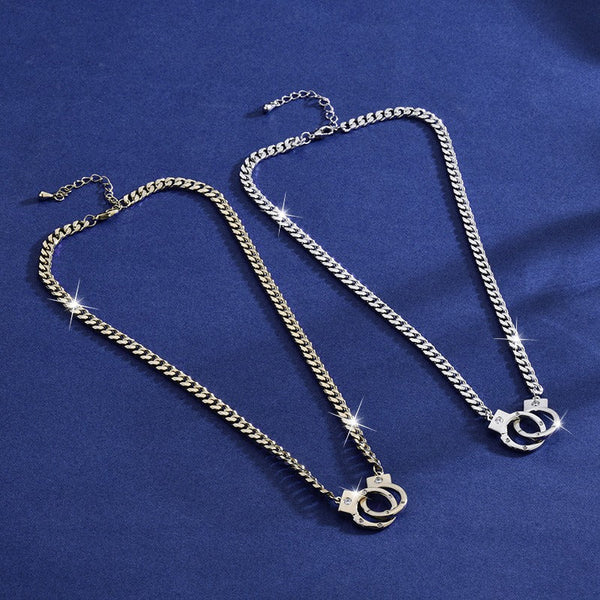 Veile Studios Handcuffs Necklace Collarbone Chain Autumn Winter Clothing Accessories Necklaces & Pendants
