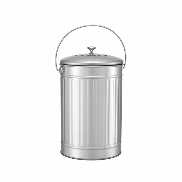 Gardeon 6L Stainless Steel Kitchen Compost Bin With Ventilated Lid Garden Compost Bins