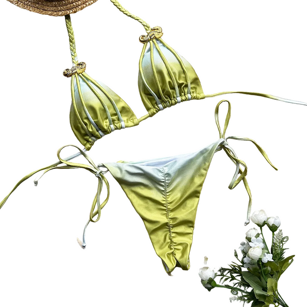 Style Bikini With Tie Dye Design For Women Swimwear