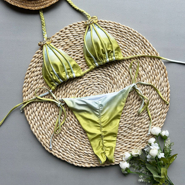 Style Bikini With Tie Dye Design For Women Swimwear