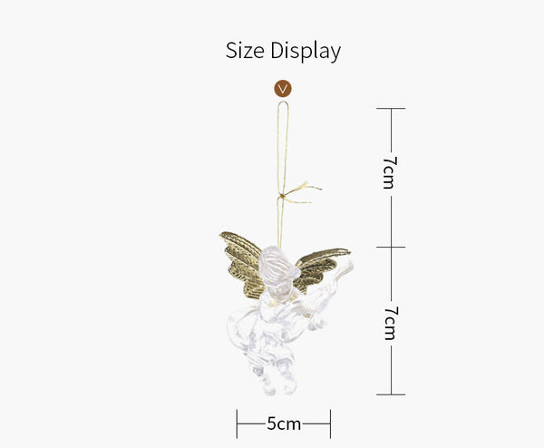 Christmas Decorative Transparent Angel Ornament Creative New Style Small Hanging Decoration Tree Seasonal Decorations