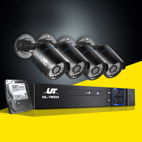 Ul Tech 1080P 4 Channel Cctv Security Camera System Security Cameras