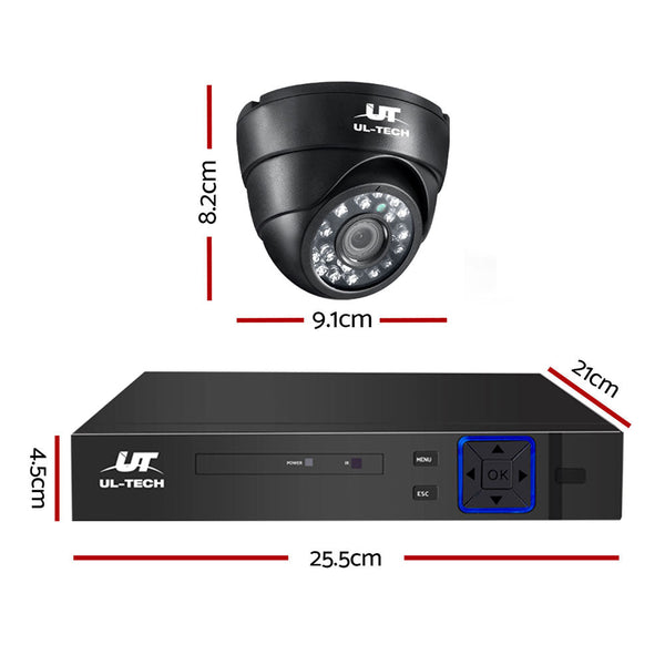 Ul Tech Cctv Security System 4Ch Dvr Cameras 1080P Security Cameras