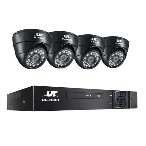 Ul Tech Cctv Security System 8Ch Dvr 4 Cameras 1080P Security Cameras