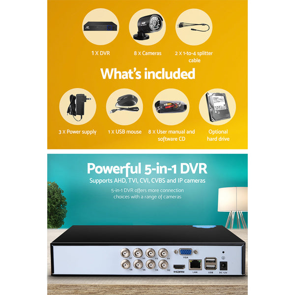 Ul Tech Cctv Security System 8Ch Dvr Cameras 2Tb Hard Drive Security Cameras