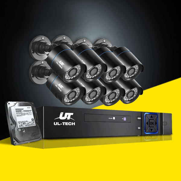 Ul Tech Cctv Security System 8Ch Dvr Cameras 2Tb Hard Drive Security Cameras