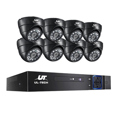 Ul Tech Cctv Security System 8Ch Dvr 8 Cameras 1080P Security Cameras