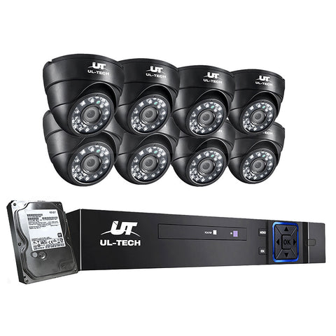 Ul Tech Cctv Security System 8Ch Dvr 8 Cameras 1Tb Hard Drive Security Cameras