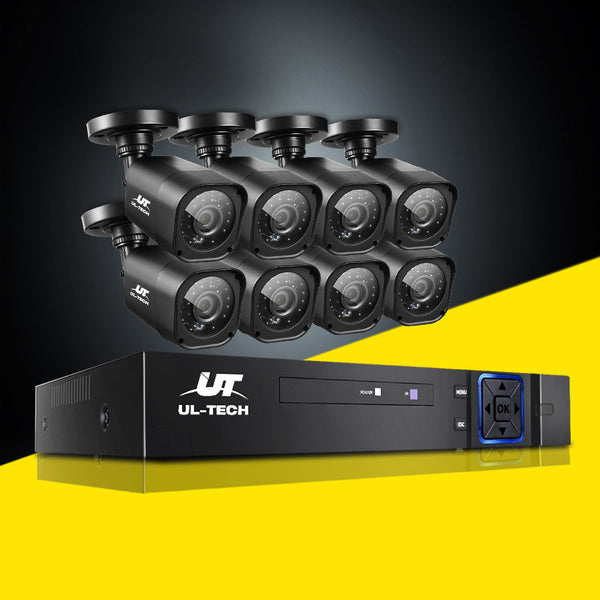 Ul Tech Cctv Security System 8Ch Dvr Cameras 1080P Security Cameras