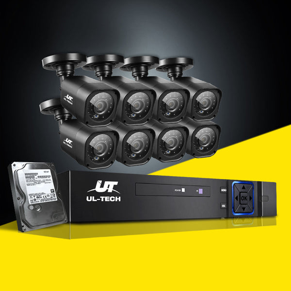 Ul Tech Cctv Security System 8Ch Dvr Cameras 1Tb Hard Drive Security Cameras