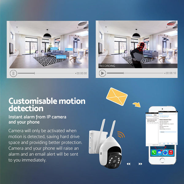 Ul Tech 3Mp Security Camera Solar Panel Security Cameras