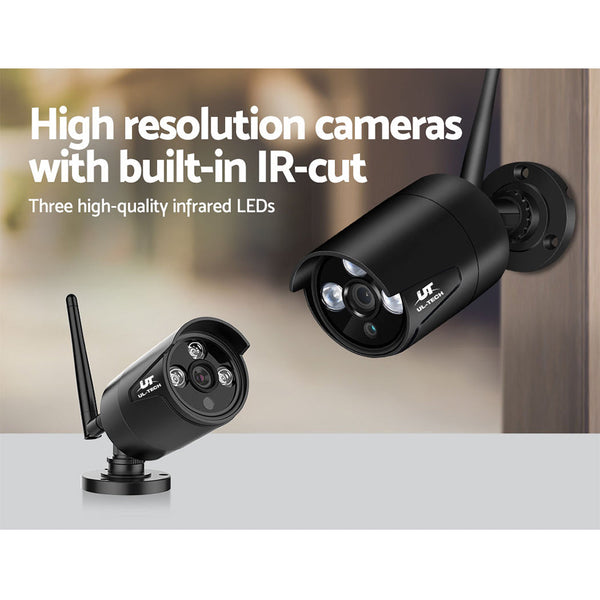 Ul Tech Wireless Cctv 3Mp Camera Bullet Security Cameras