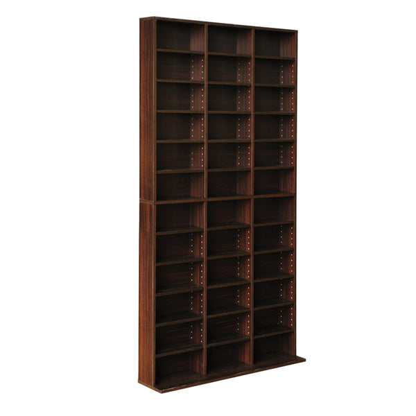 Artiss Bookshelf Cd Storage Rack Bert Walnut Bookshelves