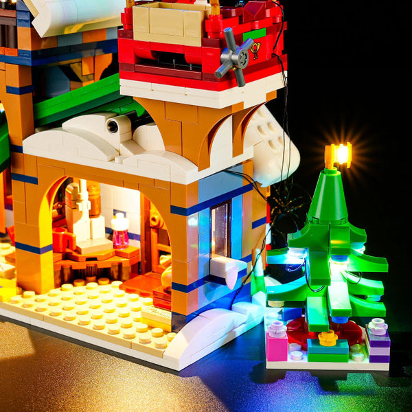 Yb Brand Compatible With Lego 10339 Santa Claus Post Office Building Blocks Led Lighting Fixtures Winter Model Ornaments Building Toys Sets & Packs