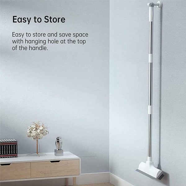 2 In 1 Floor Scrub Brush With Long Adjustable Handle. Multifunctional For Bath & Kitchen Cleaning Brushes