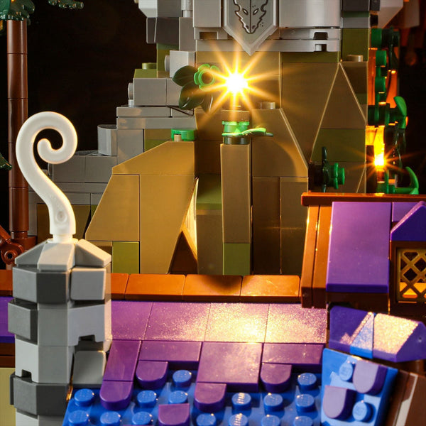 21348 Dragon And Dungeon Red Legend Led Lighting Toys Decorative Lights Gift Building Blocks