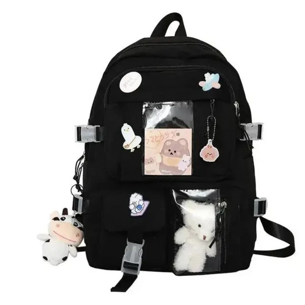Popular Pink Purple Color Girls High School Student Backpack Bags Backpacks & Bags