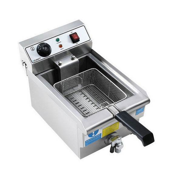 Devanti 3000W Electric Deep Fryer 10L Stainless Steel Fryer W/ Basket & Lid Deep Fryers
