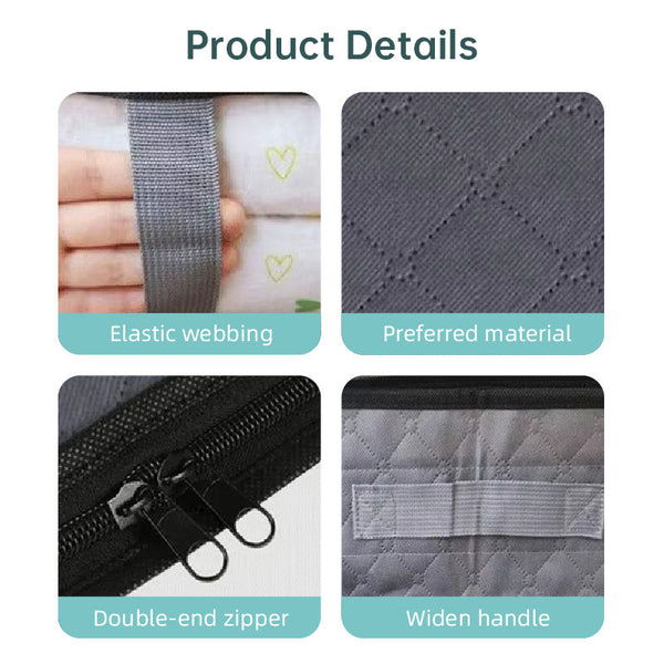 Under Bed Storage Bag 75L/40L Portable Foldable Comforter & Clothing Organizer Large Capacity Dustproof Box Storage Bags