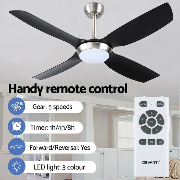 Aluminium Ceiling Fan With Led Light And Remote Control For Indoor Use Ceiling Fans