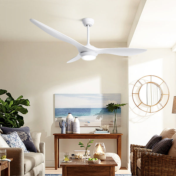 Devanti 52'' Ceiling Fan Dc Motor W/Light W/Remote White Ceiling Fans