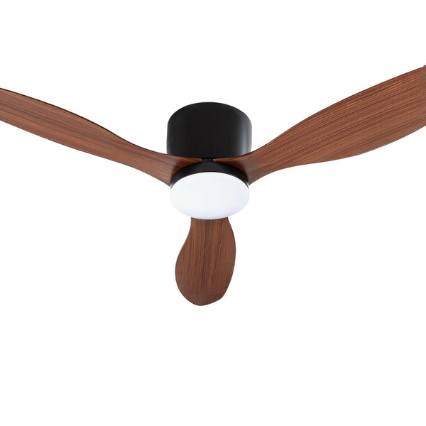 Devanti 52'' Ceiling Fan Dc Motor W/Light W/Remote Dark Wood Ceiling Fans