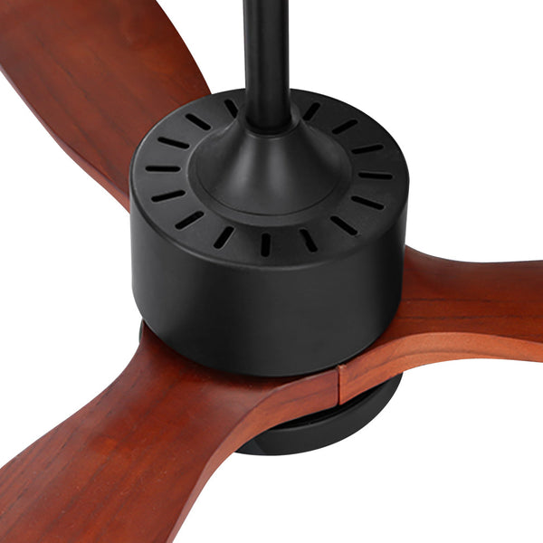 Devanti 52'' Ceiling Fan Ac Motor 3 Blades W/Light Dark Wood Ceiling Fans