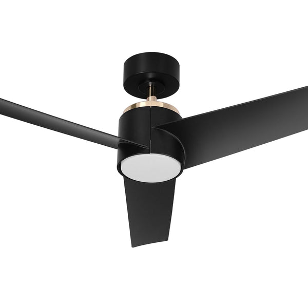 Devanti 52'' Ceiling Fan Dc Motor W/Light W/Remote Black Ceiling Fans