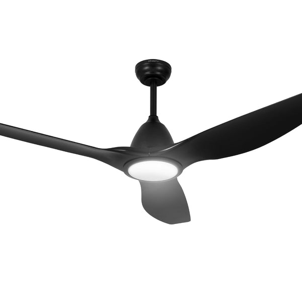 Devanti 64 Inch Ceiling Fan Dc Motor W/Light W/Remote Black Ceiling Fans