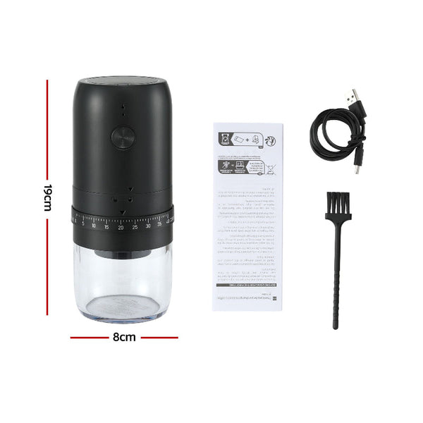 Devanti Usb C Rechargeable Coffee Grinder With 40 Settings Coffee Grinders